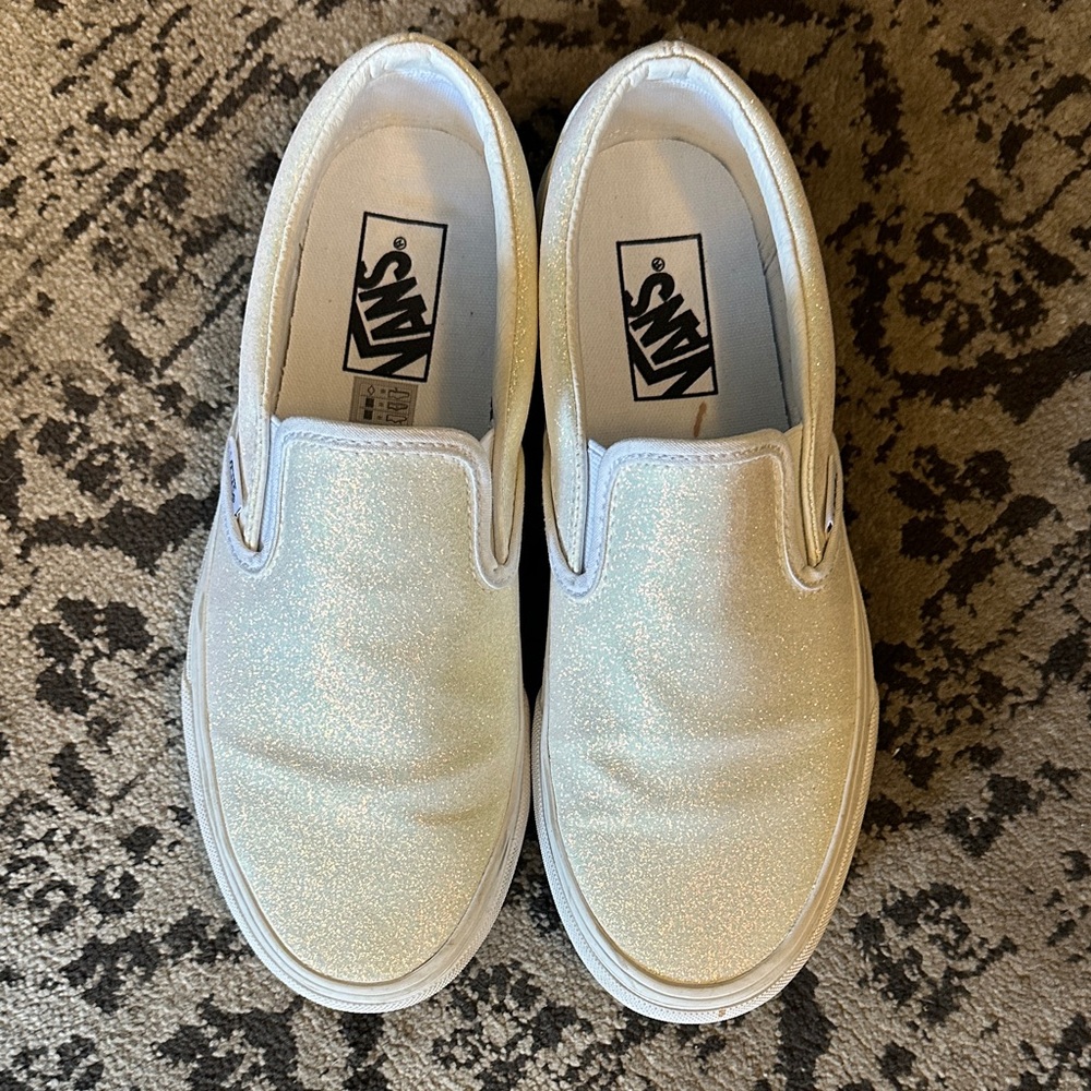 Vans Sparkle Slip-On Sneakers - White